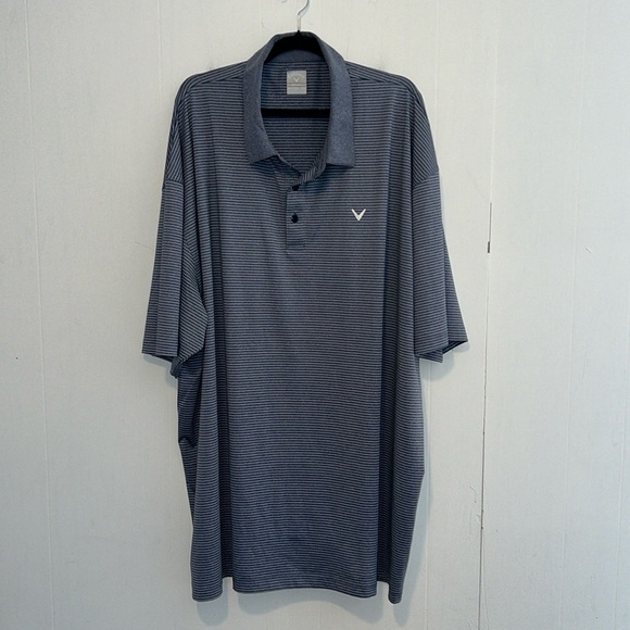 Callaway Opti-Dri Striped Short Sleeve 1/4 Button Collard Golf Shirt A116 - Picture 1 of 4